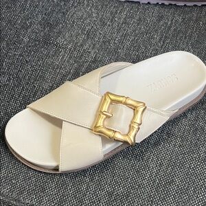 SCHUTZ Women's Enola Slide Sandals with Gold Accent